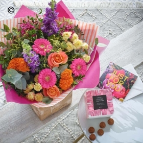 Mothers Day Beautiful Brights Bouquet Bundle
